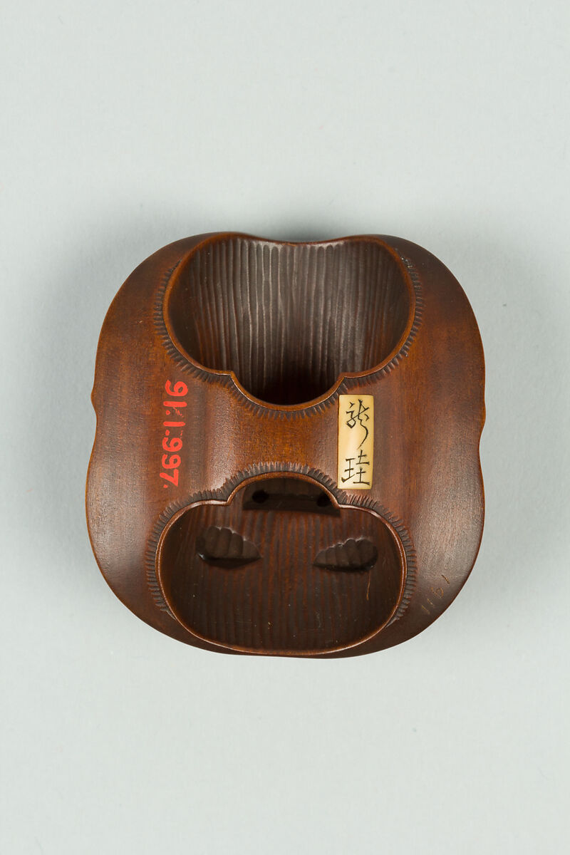 Netsuke of Noh Mask, Wood, Japan