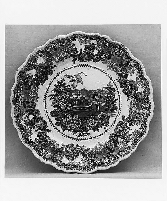 Plate, James and Ralph Clews (British, Cobridge, Stoke-on-Trent, active ca. 1818–36), Earthenware, transfer-printed, British (American market) 