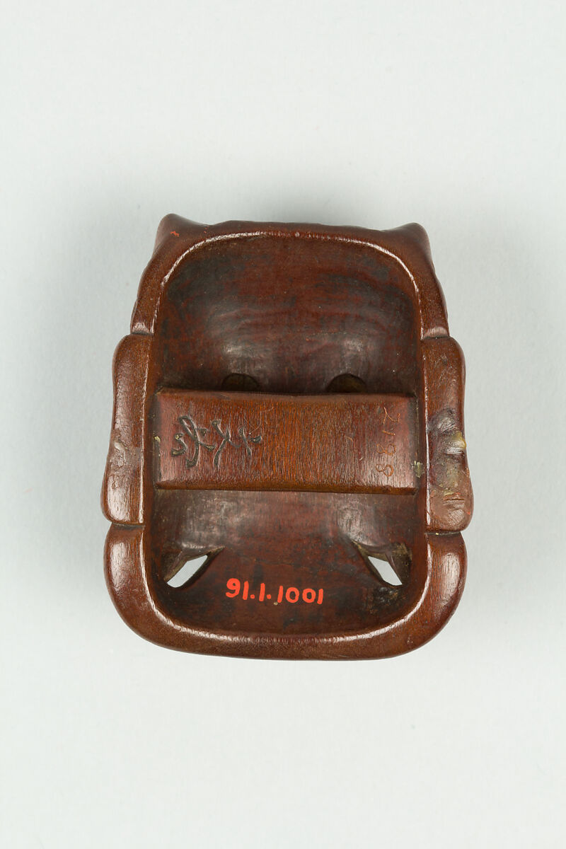 Netsuke of Noh Mask: Ōni, Wood, Japan