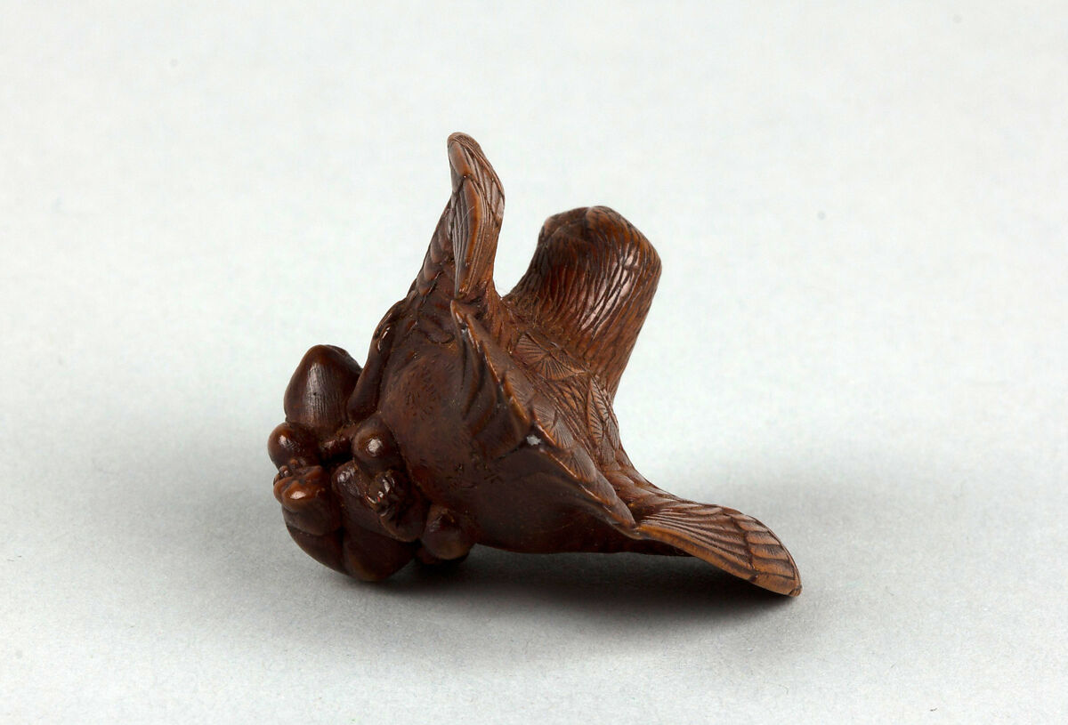 Netuske of Eagle Carrying Away a Small Monkey, Wood, Japan