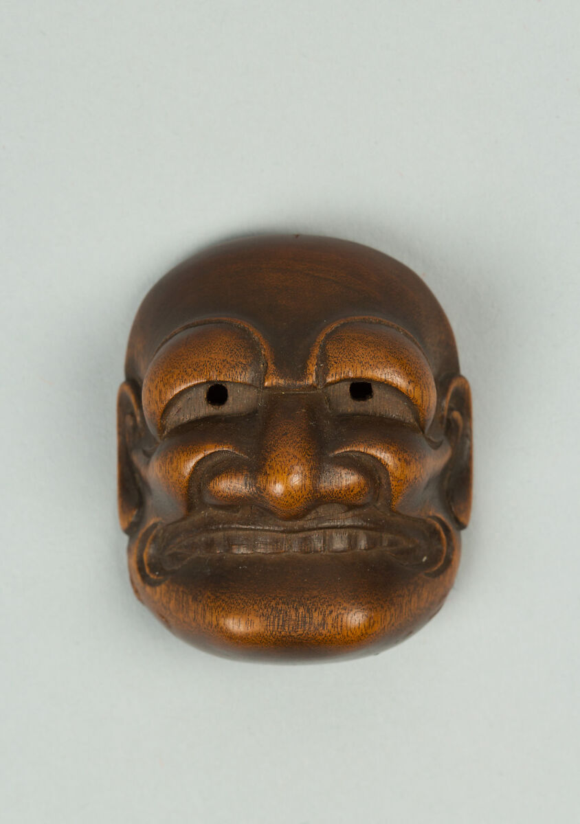 Netsuke of Noh Mask, Wood, Japan 