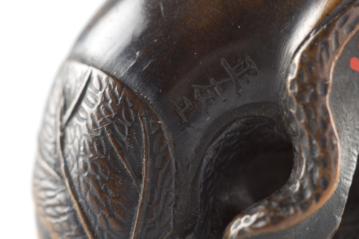 Netsuke of Snail, Wood, Japan