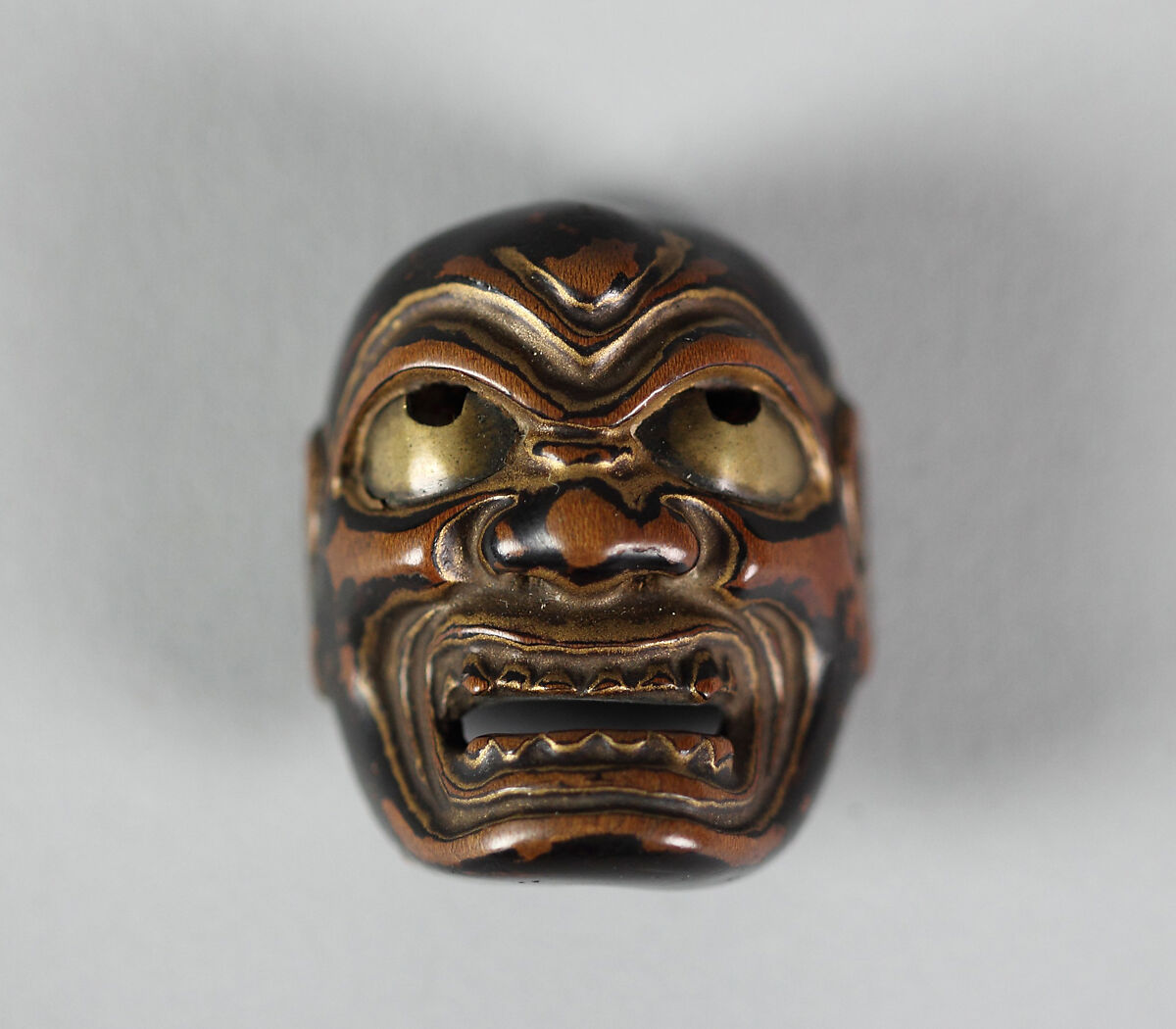 Noh Mask: Ō-Tobide, Lacquered wood, gold, Japan