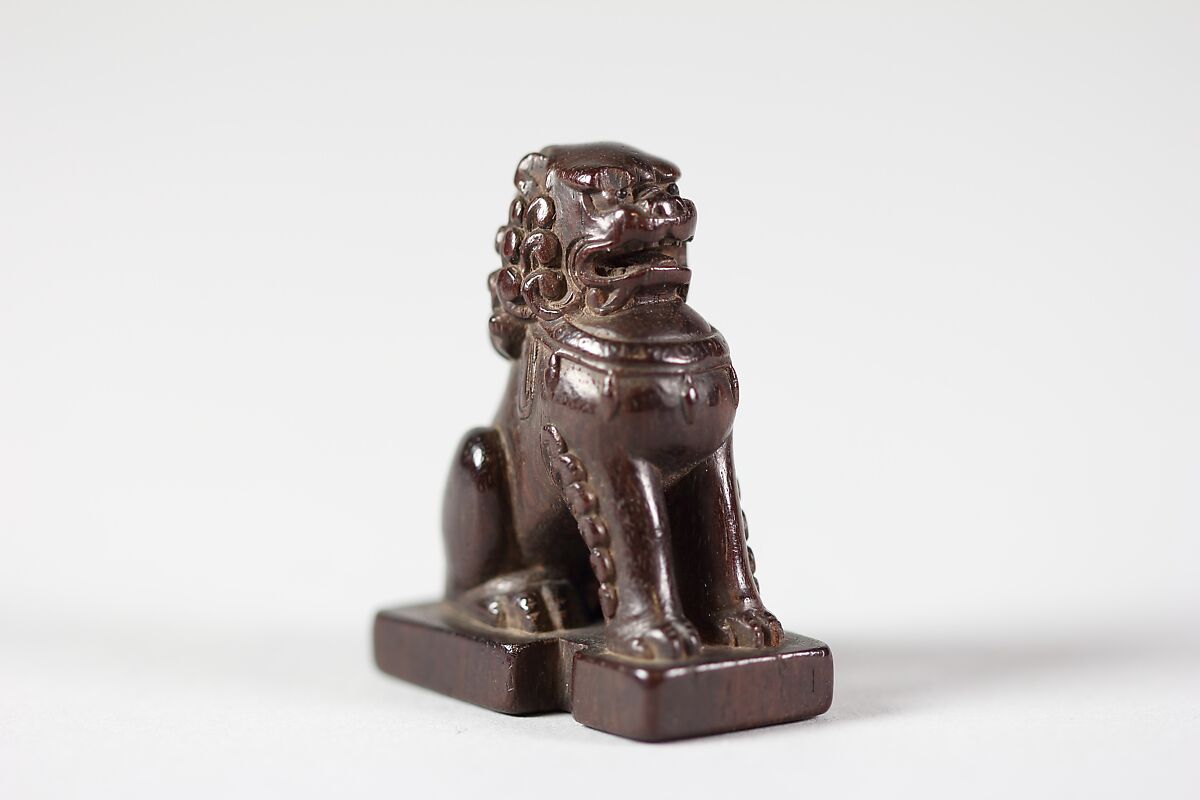 Netsuke of Seated Lion, Wood, Japan