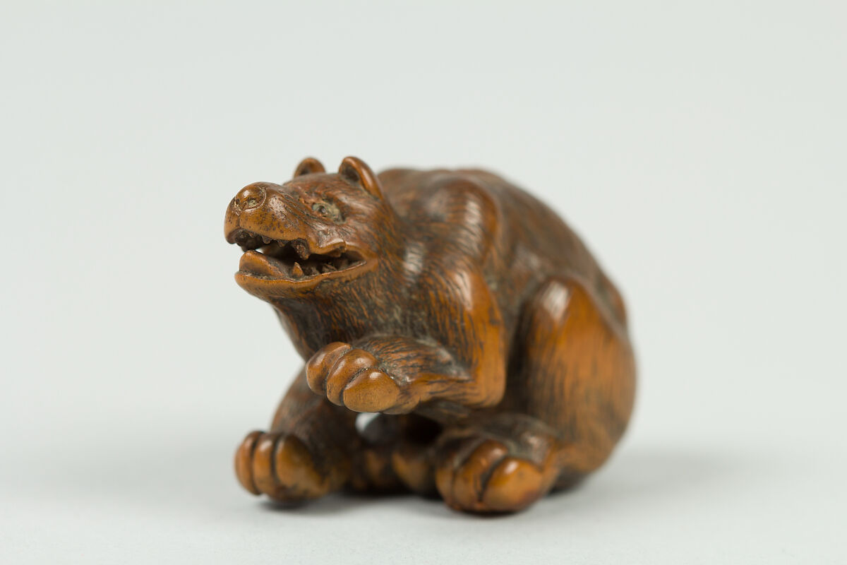 Netsuke of Wolf, Wood, Japan
