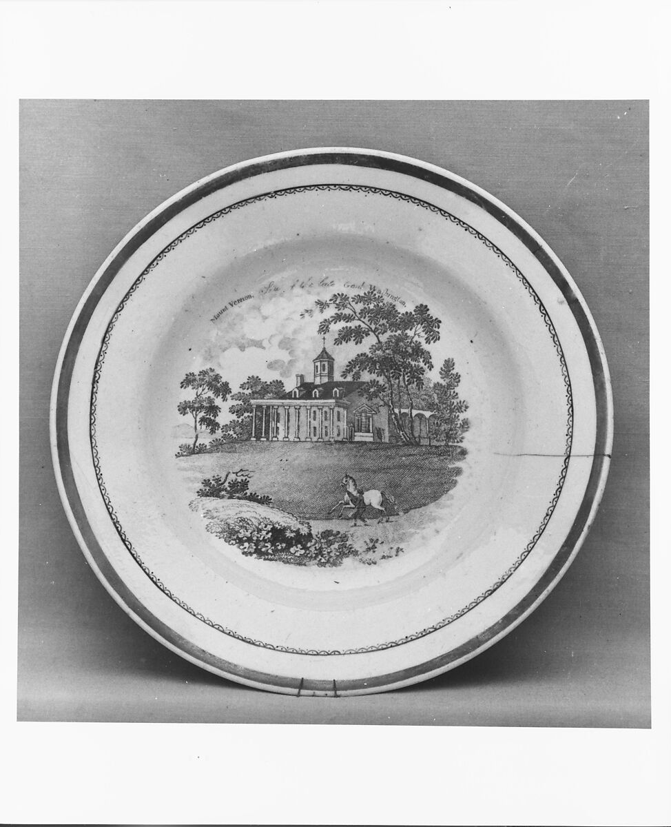 Plate, Porcelain, transfer-printed, British (American market) 