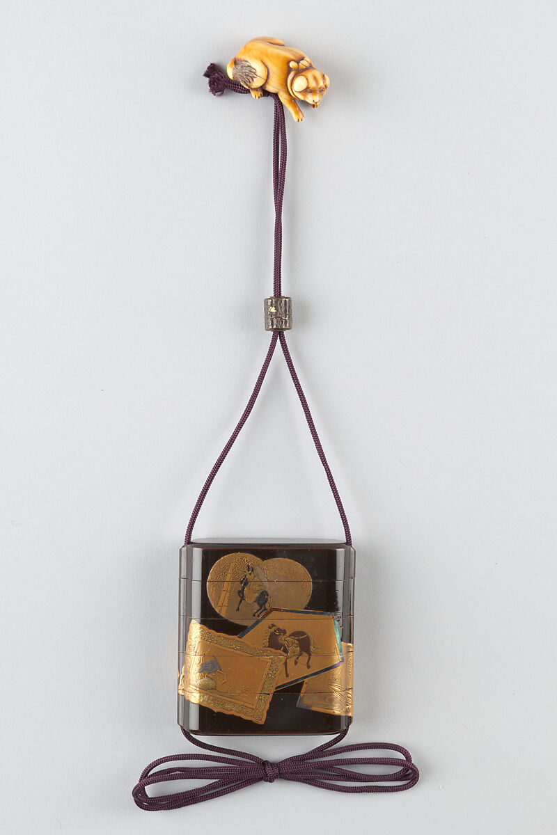 Netsuke of puppy, Ivory, Japan