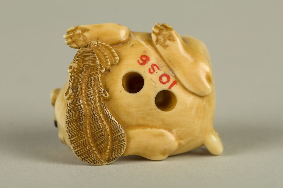 Netsuke of Dog, Ivory, Japan