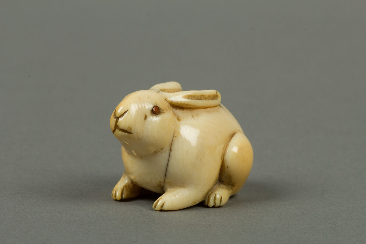 Netsuke of Rabbit, Ivory, Japan