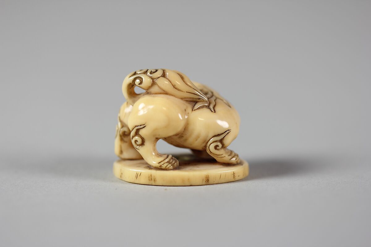Netsuke of Qilin, Ivory, Japan
