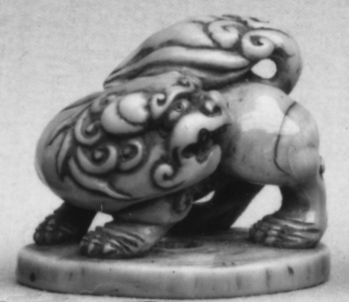 Netsuke of Qilin, Ivory, Japan
