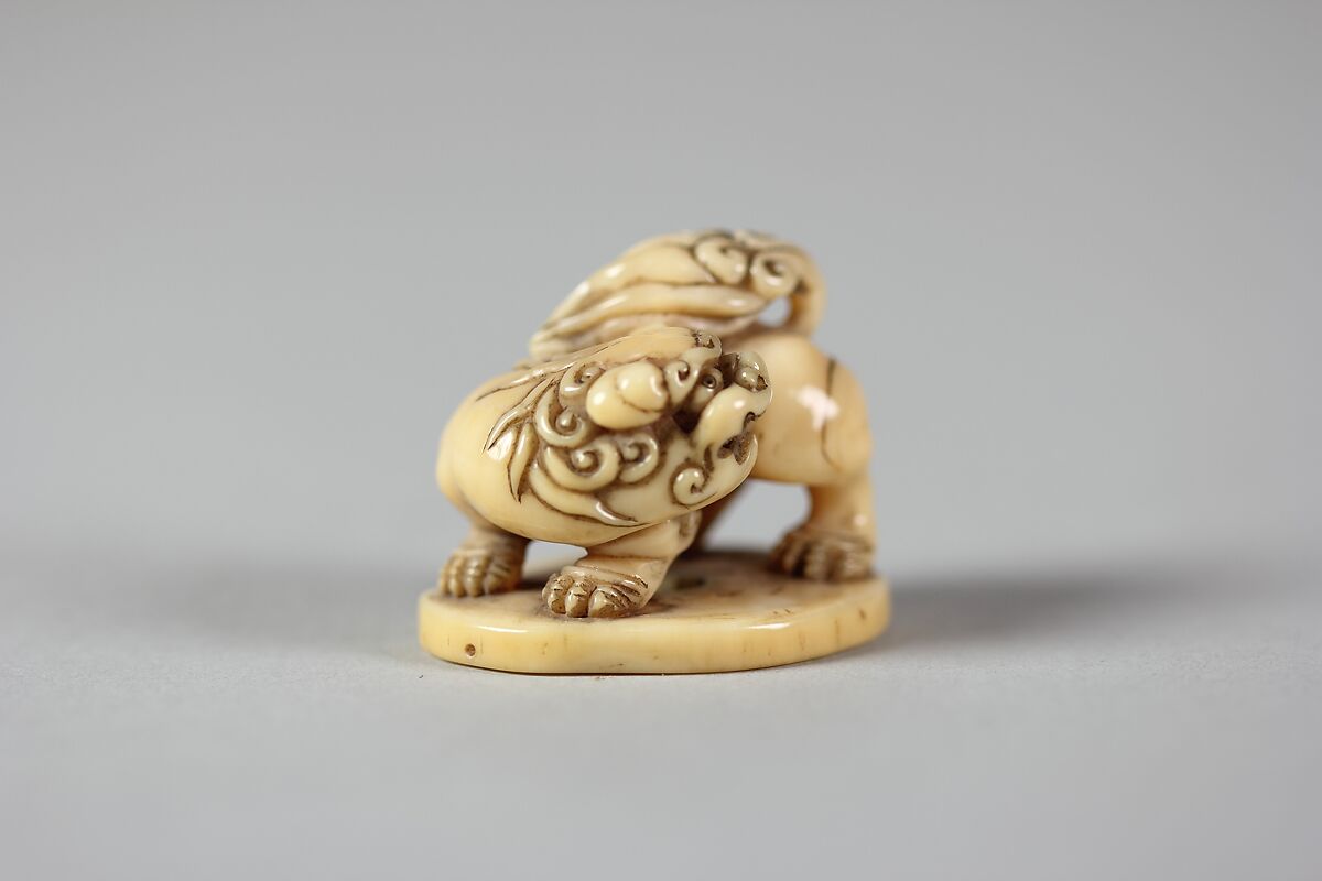 Netsuke of Qilin, Ivory, Japan 