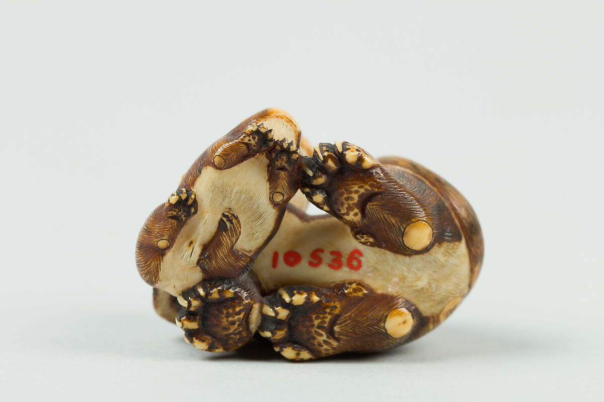 Netsuke of Tiger and Cub, Ivory, Japan