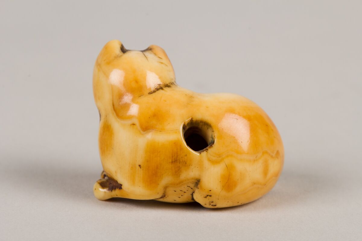 Netsuke of Cat, Ivory, Japan