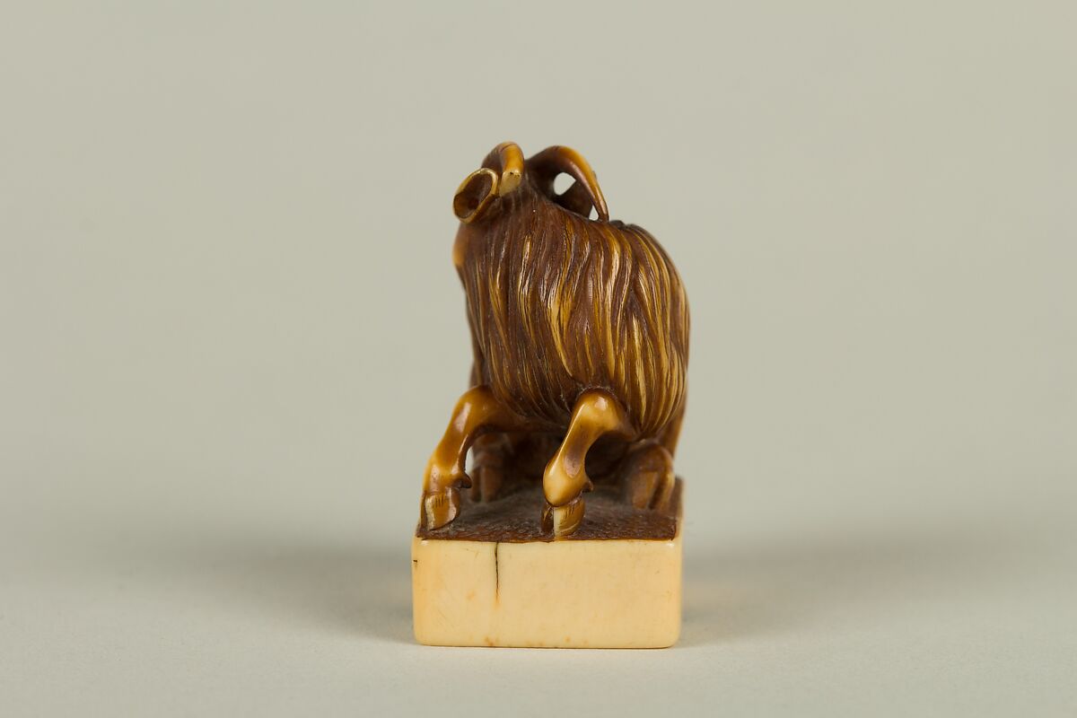 Netsuke of Goat, Ivory, Japan
