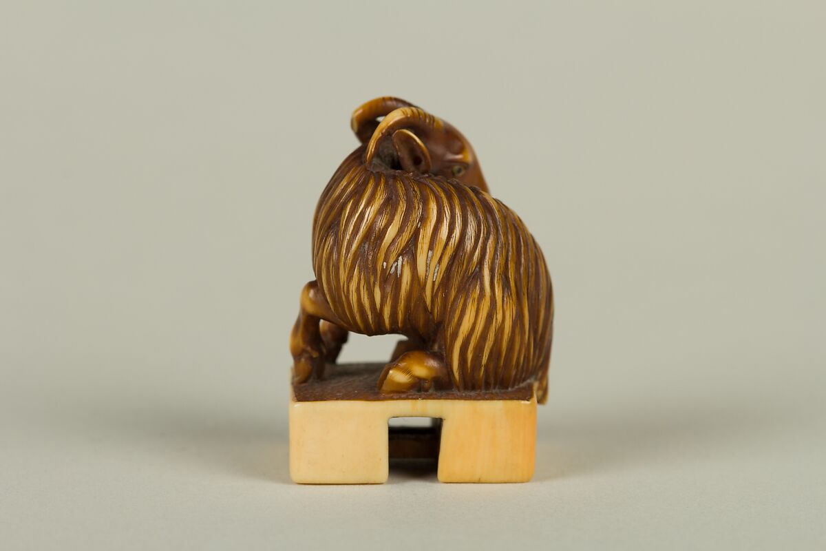 Netsuke of Goat, Ivory, Japan