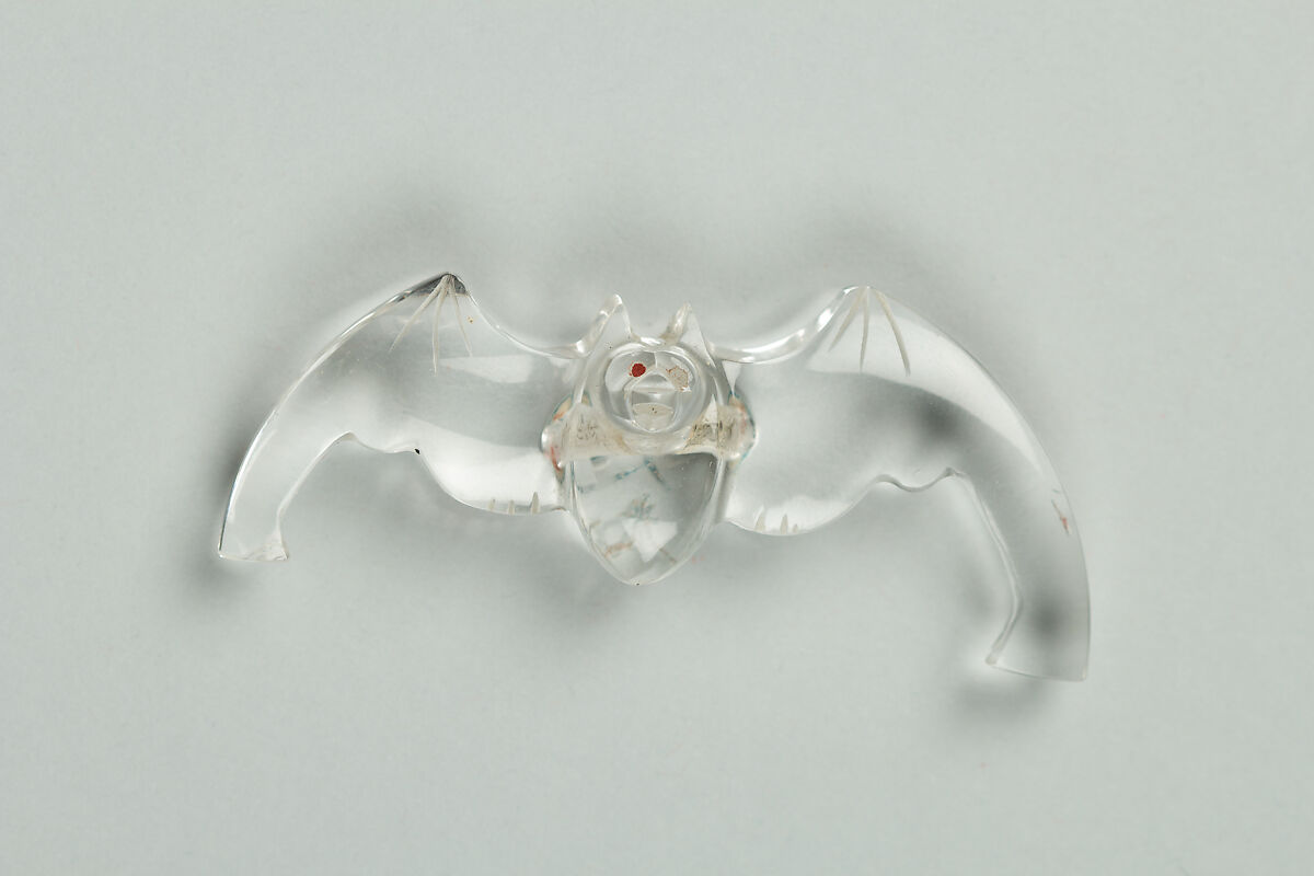 Netsuke of Bat, Rock crystal, Japan 