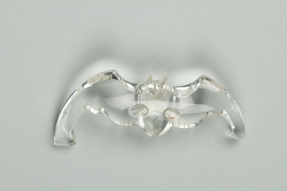 Netsuke of Bat, Rock crystal, Japan