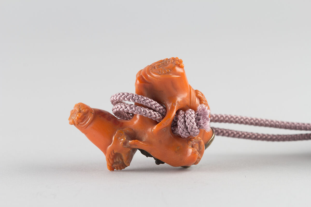 Netsuke, Carved coral, Japan