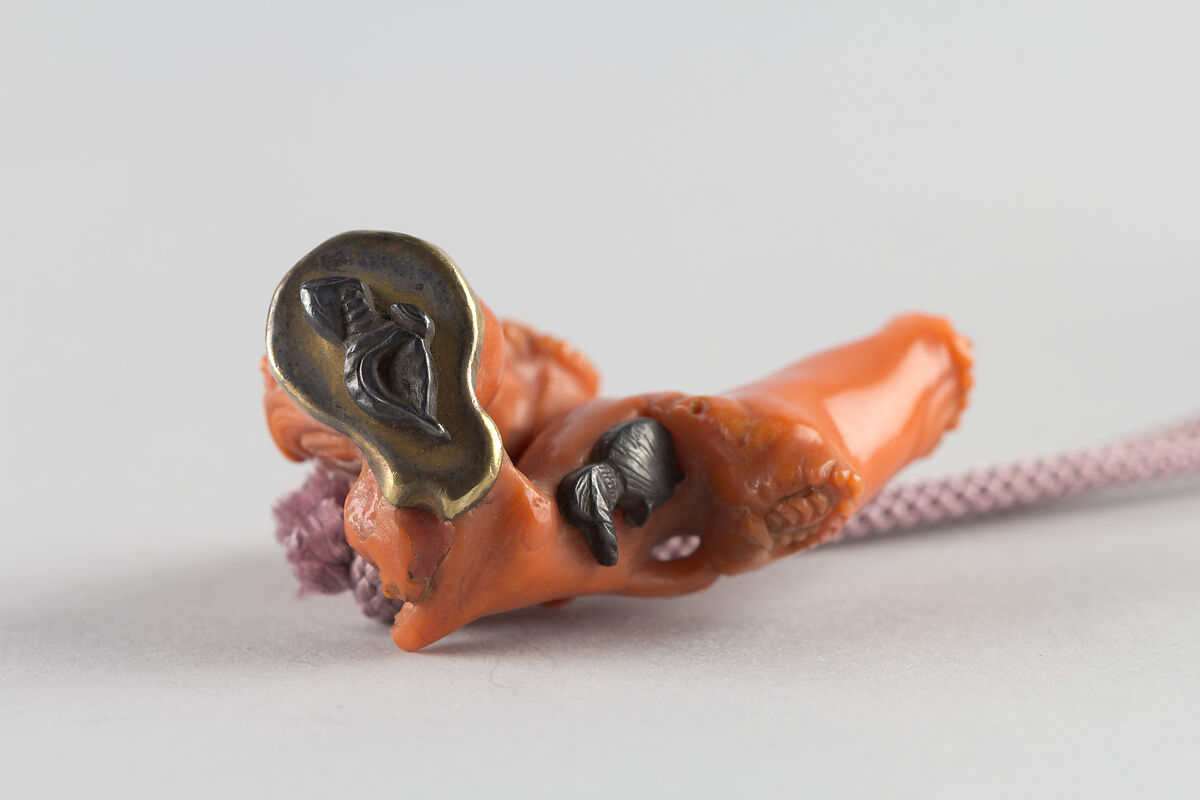 Netsuke, Carved coral, Japan