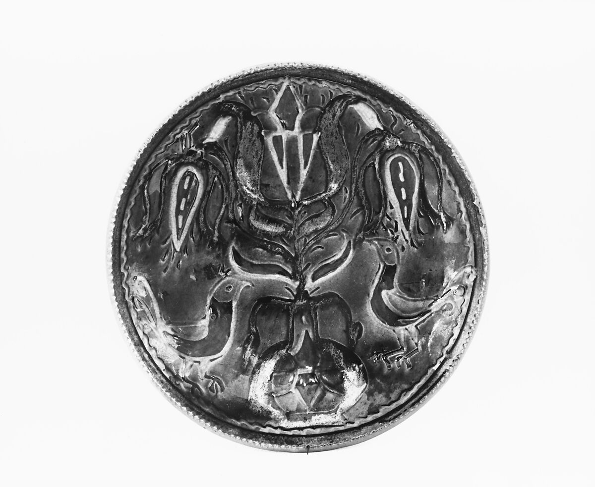 Plate, Attributed to Solomon Grimm (1787–1847), Earthenware; Redware, American