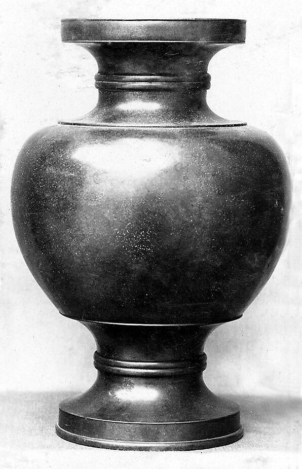 Vase, Bronze, light colored, Japan 