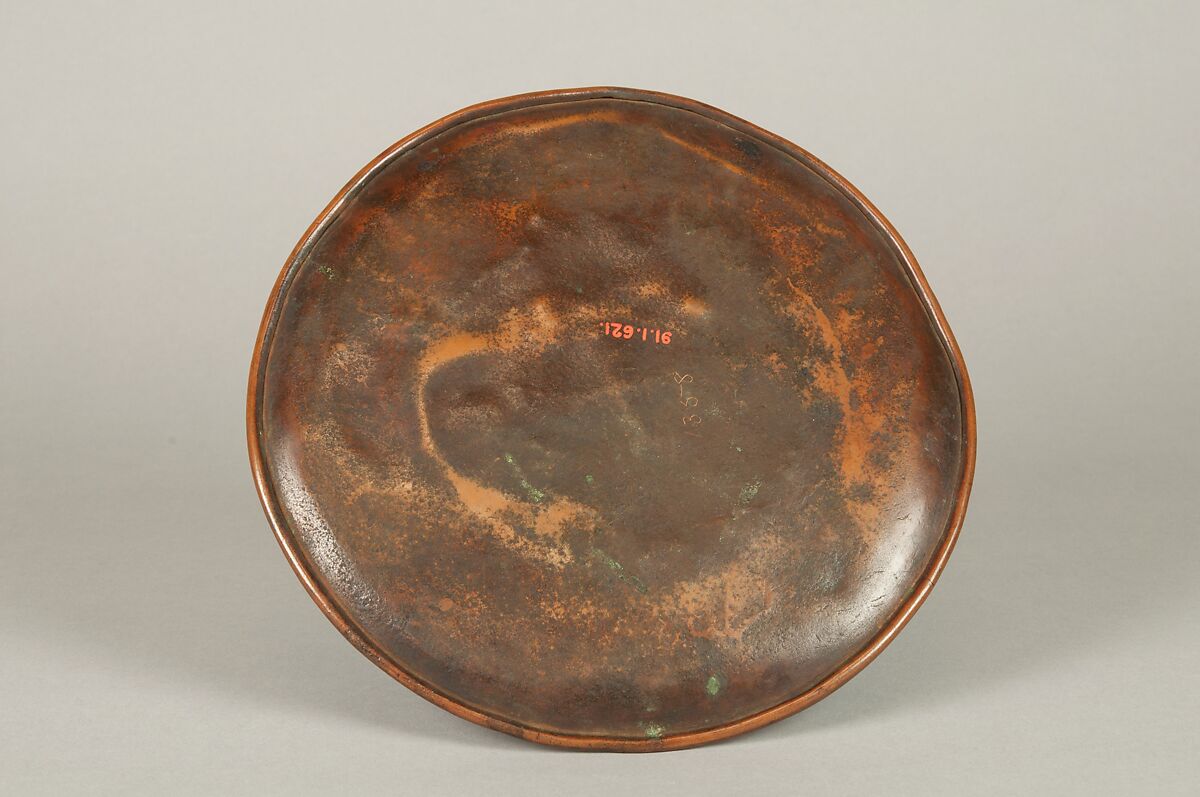 Plate, Iron decorated with lacquer, Japan