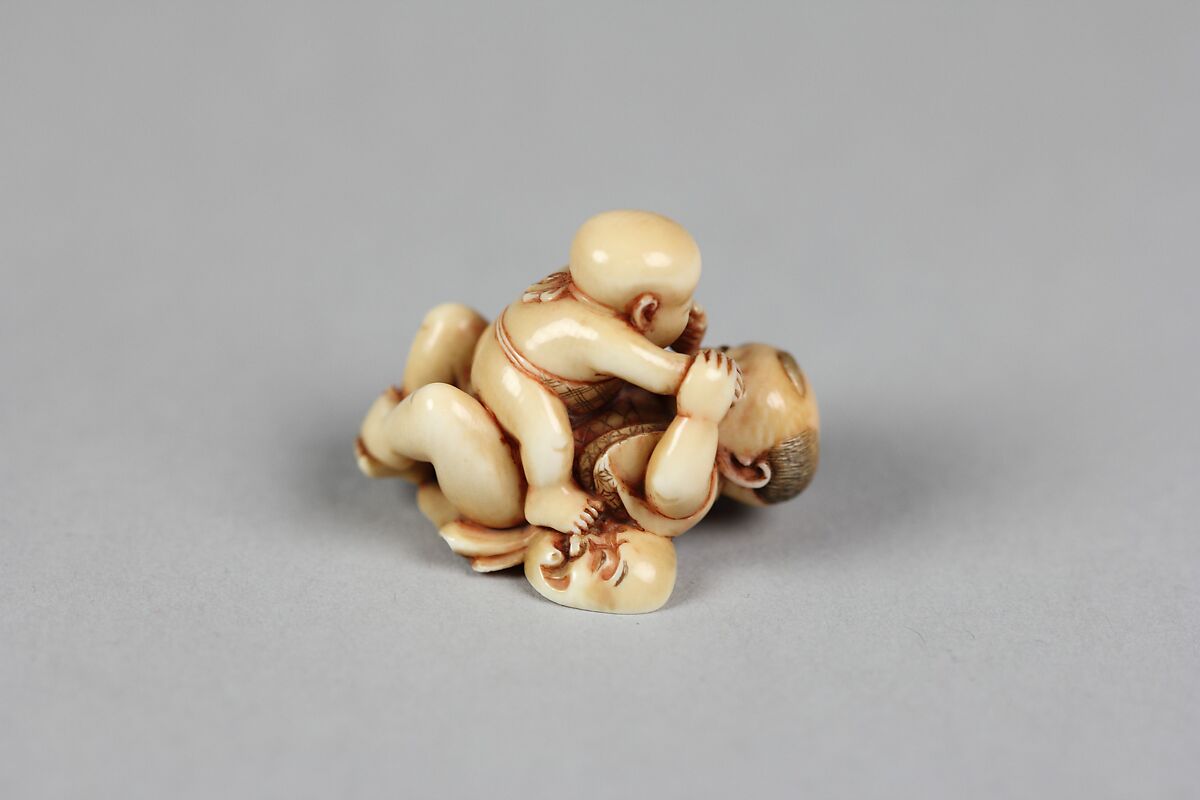 Netsuke of Children, Ivory, Japan 