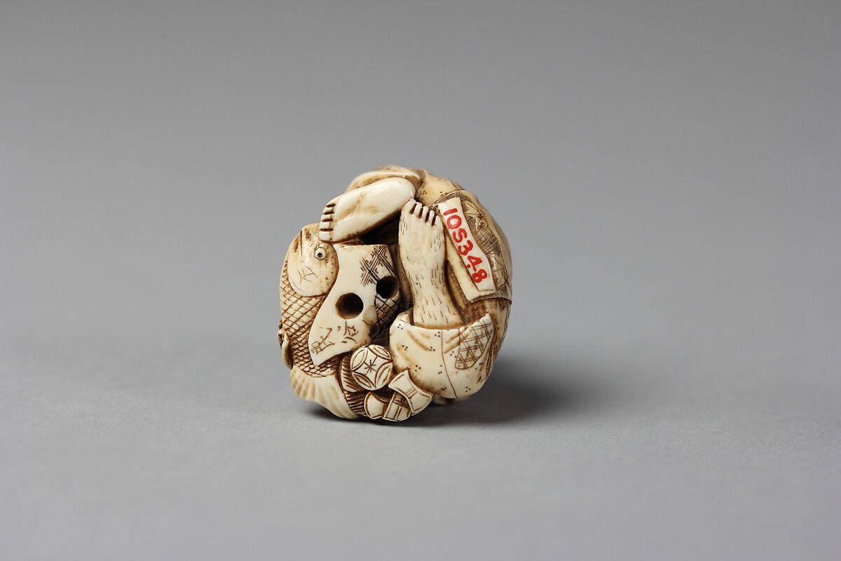 Netsuke of Ebisu, Ivory, Japan