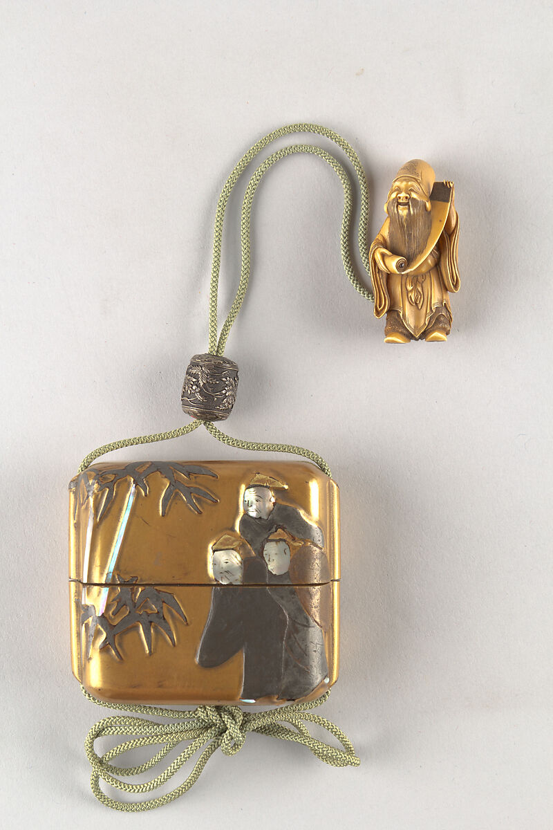 Netsuke of a Chinese sage, Ivory, Japan