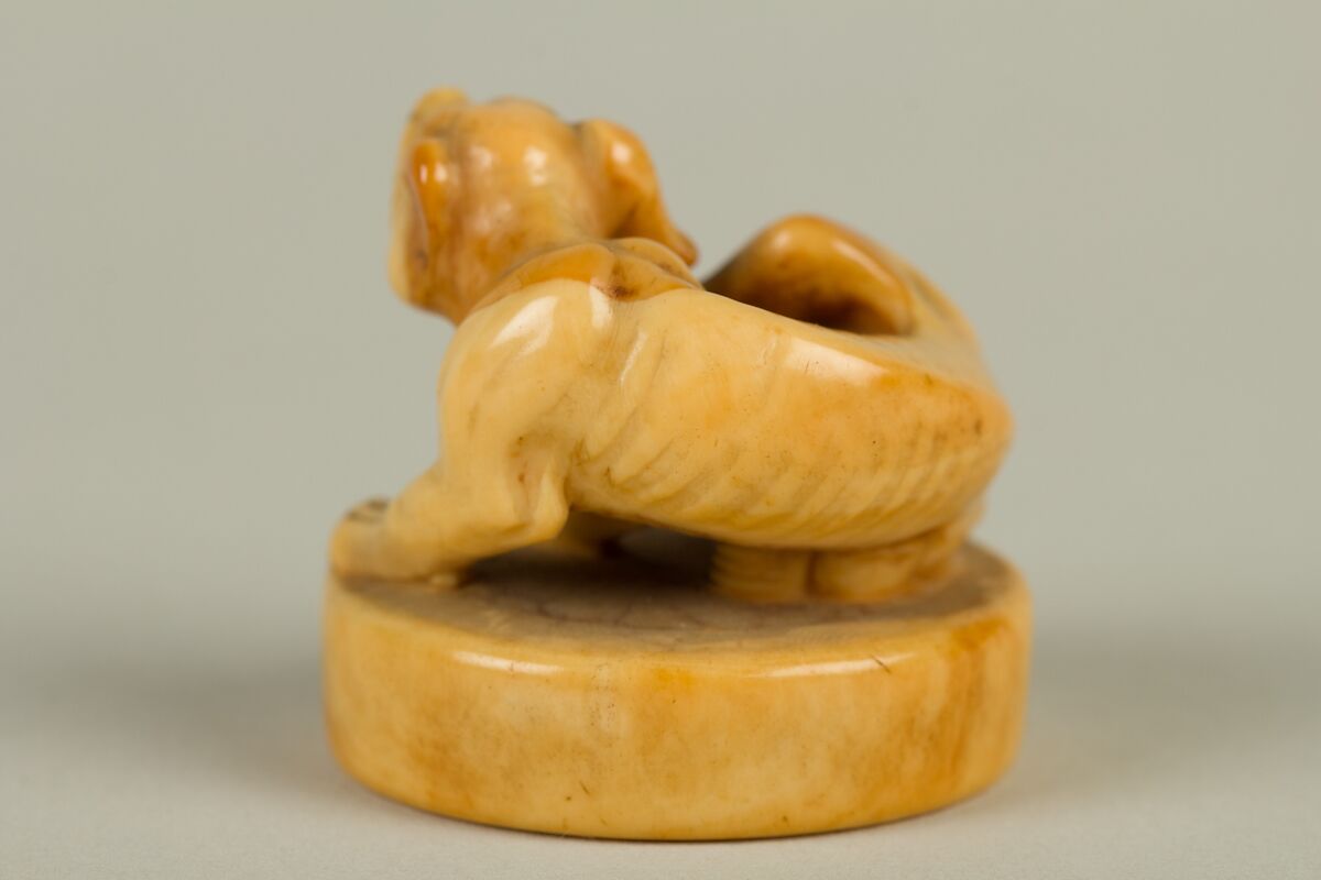 Netsuke of Dog, Ivory, Japan