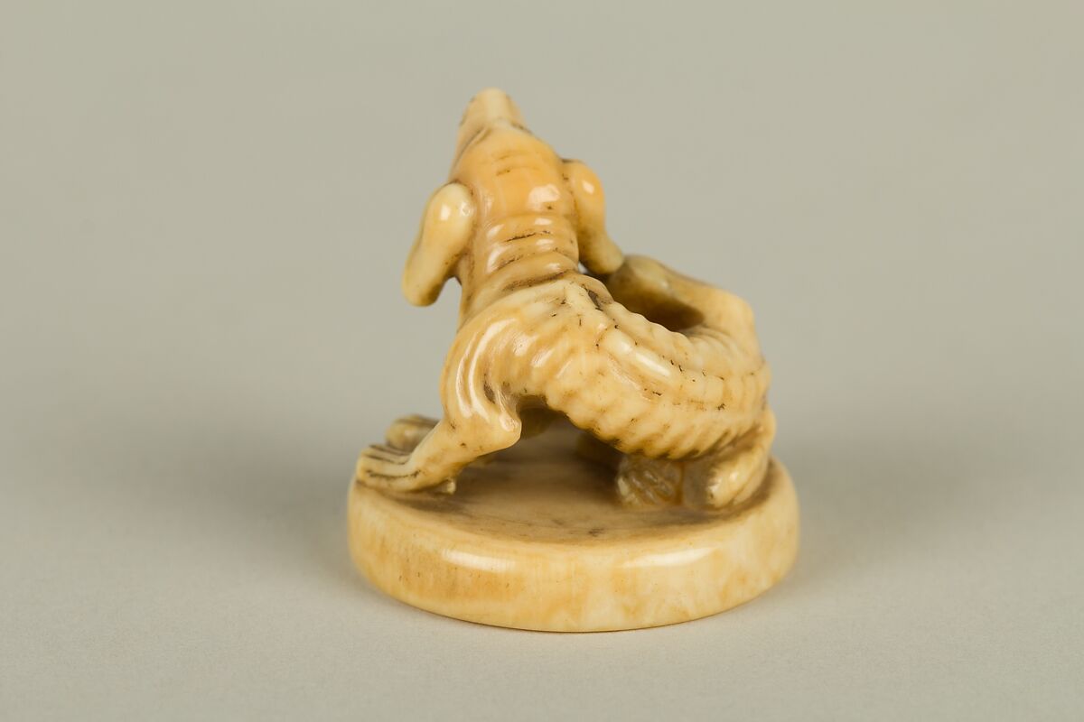 Netsuke of Dog, Ivory, Japan