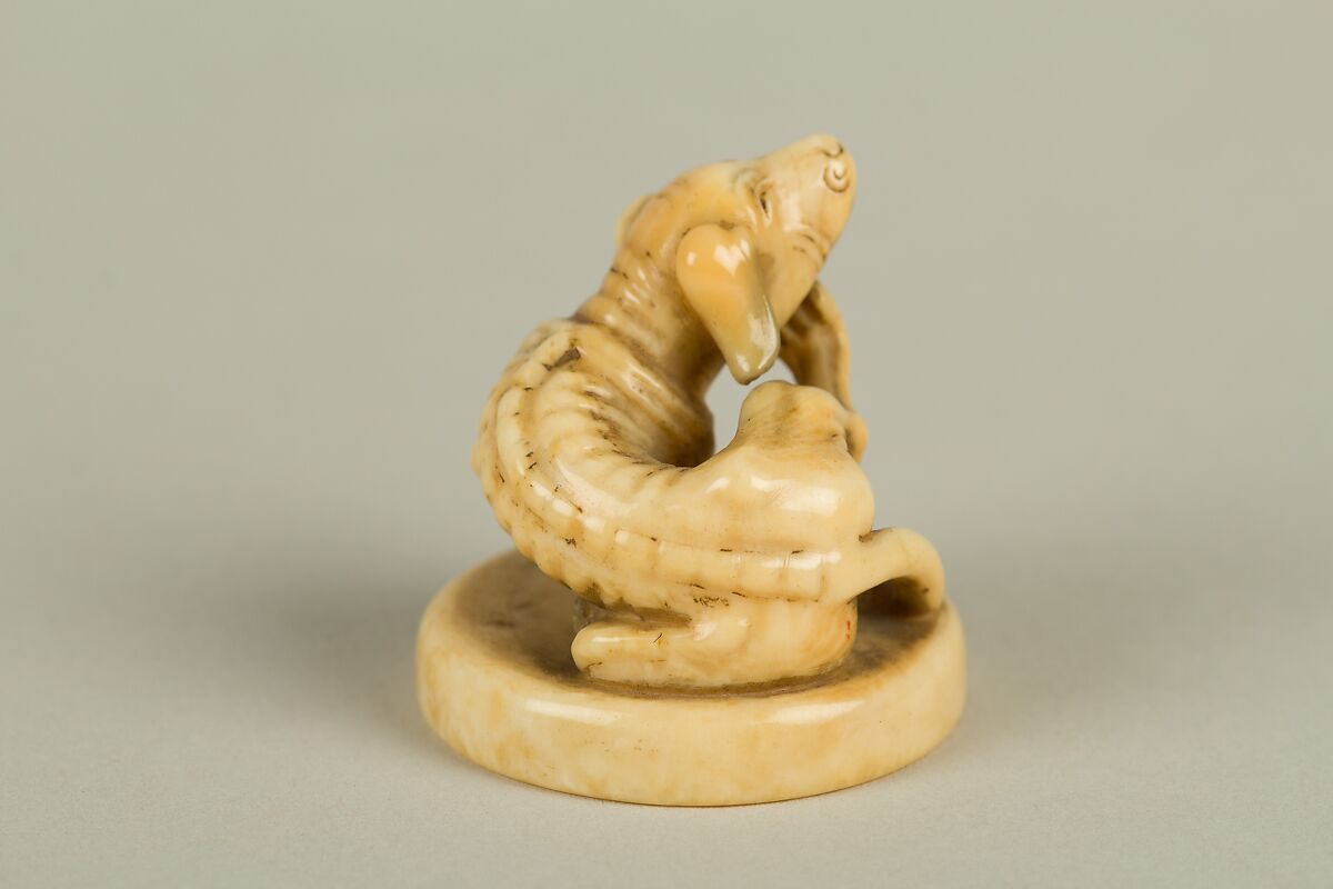 Netsuke of Dog, Ivory, Japan