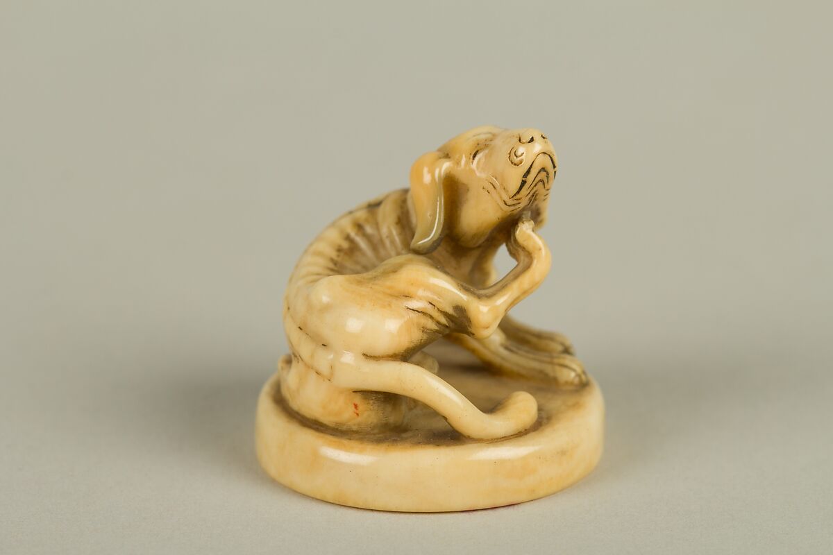 Netsuke of Dog, Ivory, Japan