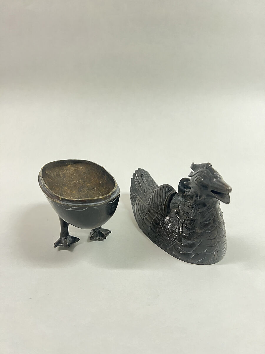 Bowl with cover, Bronze, Japan
