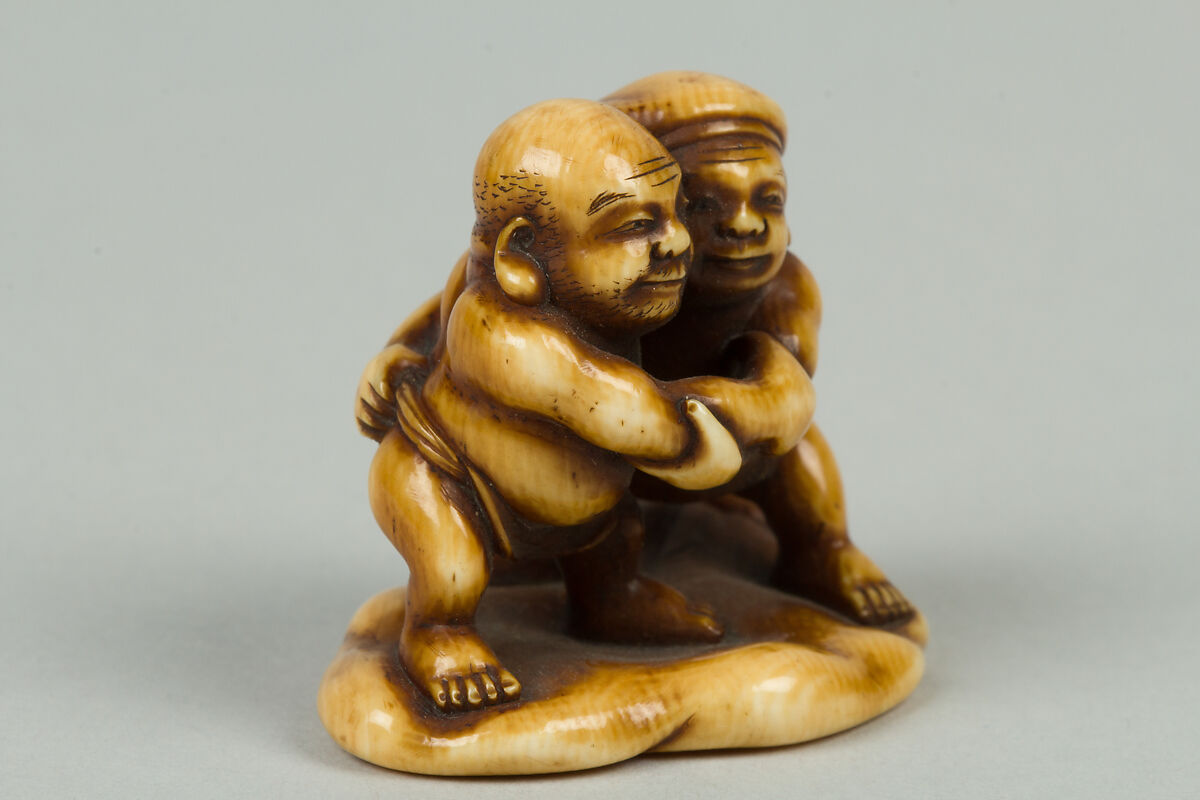 Netsuke of Daikoku and Fukurokuji, Ivory, Japan