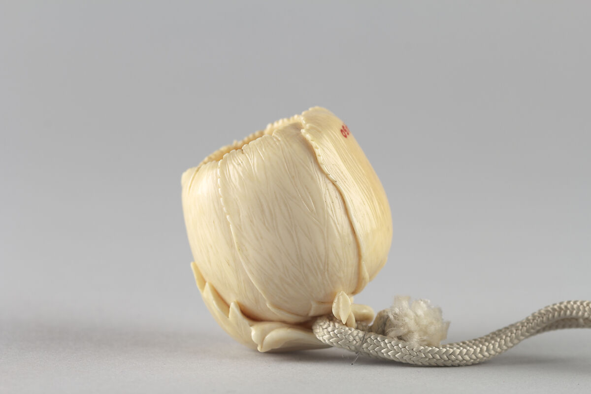 Netsuke of Blossom, Ivory, Japan
