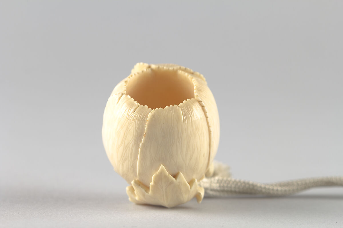 Netsuke of Blossom, Ivory, Japan 