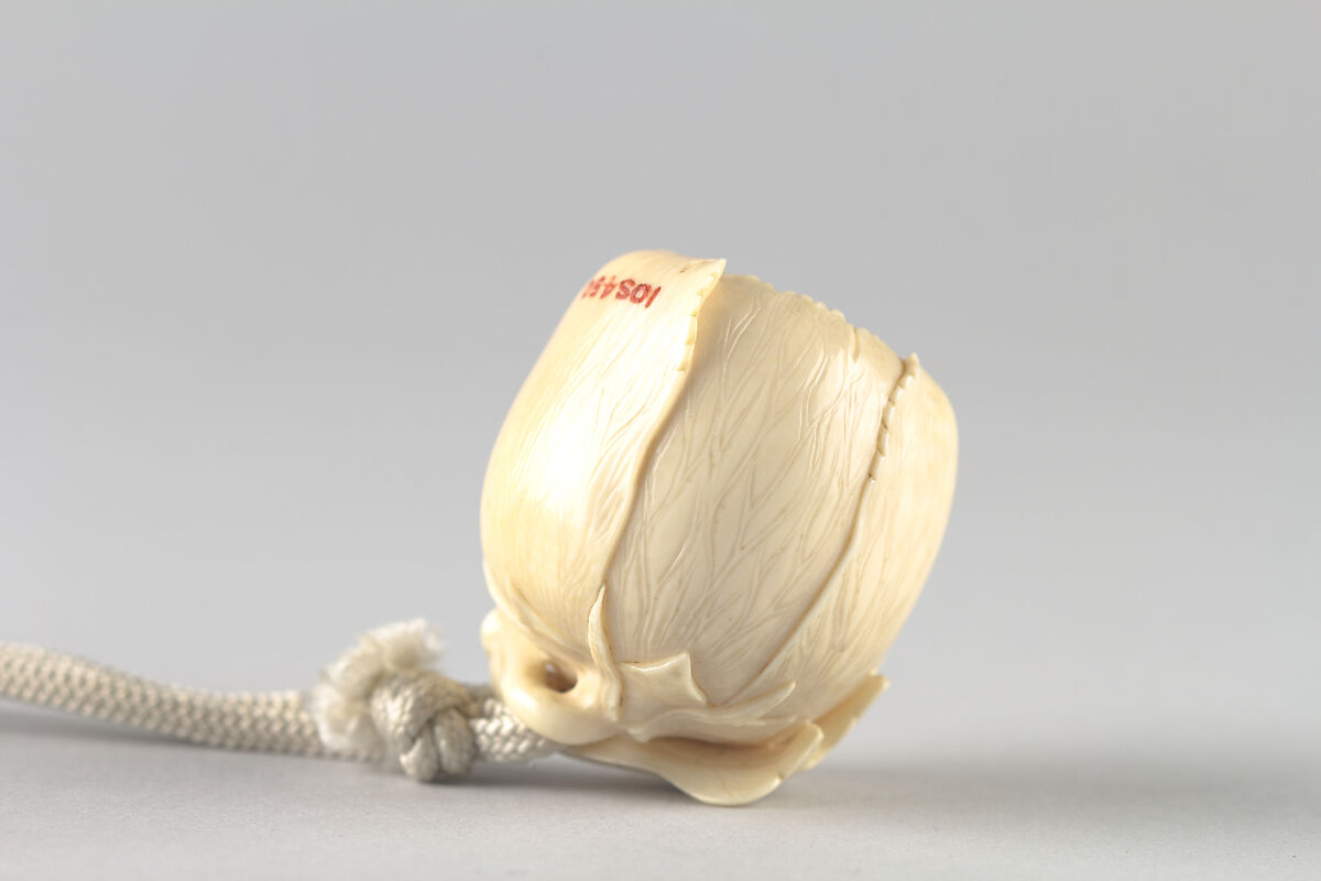 Netsuke of Blossom, Ivory, Japan