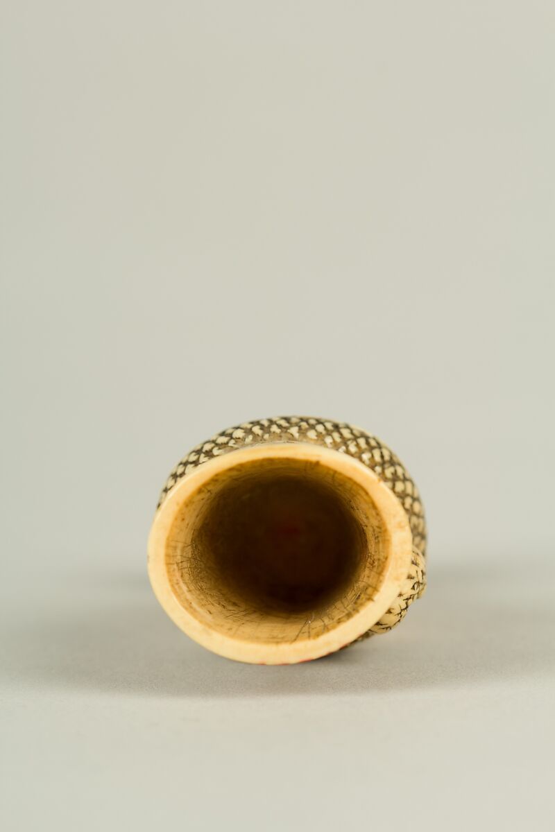 Netsuke of Kiohime on the Bell, Ivory, Japan