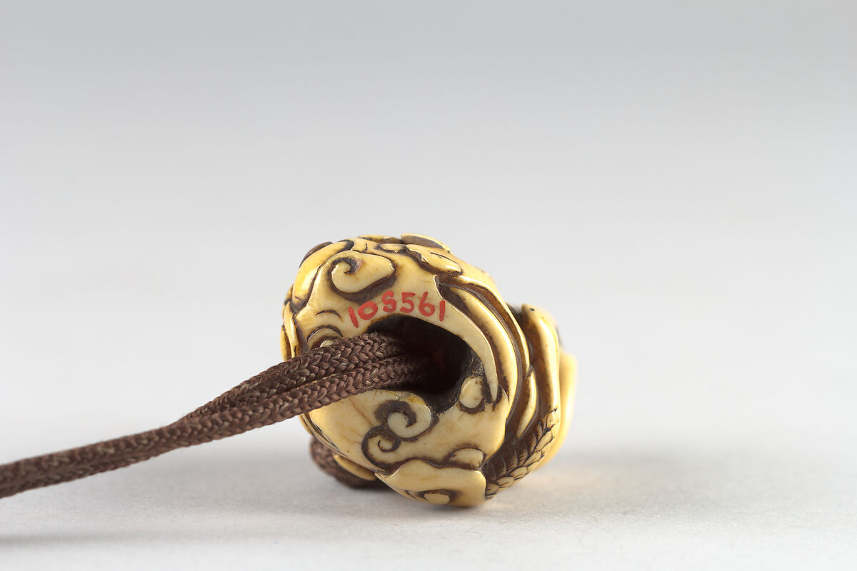 Netsuke in the Shape of a Demon, Carved ivory in the shape of a demon, Japan