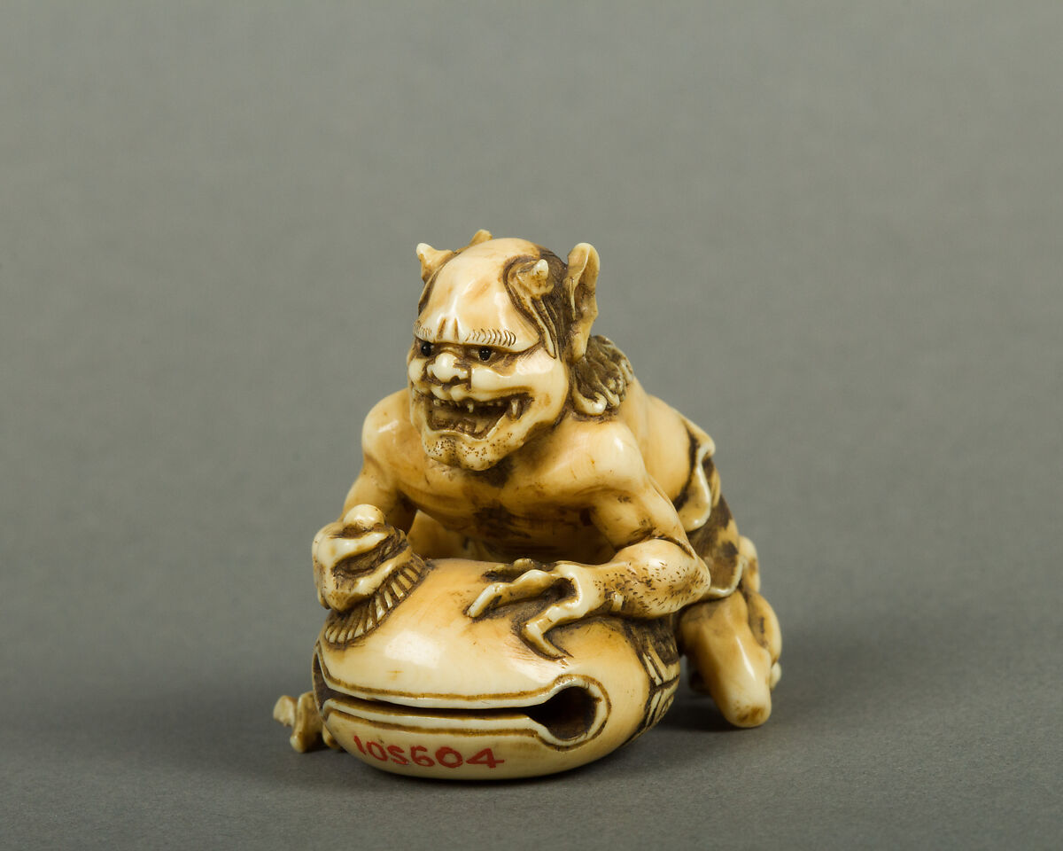 Netsuke of Demon, Ivory, Japan