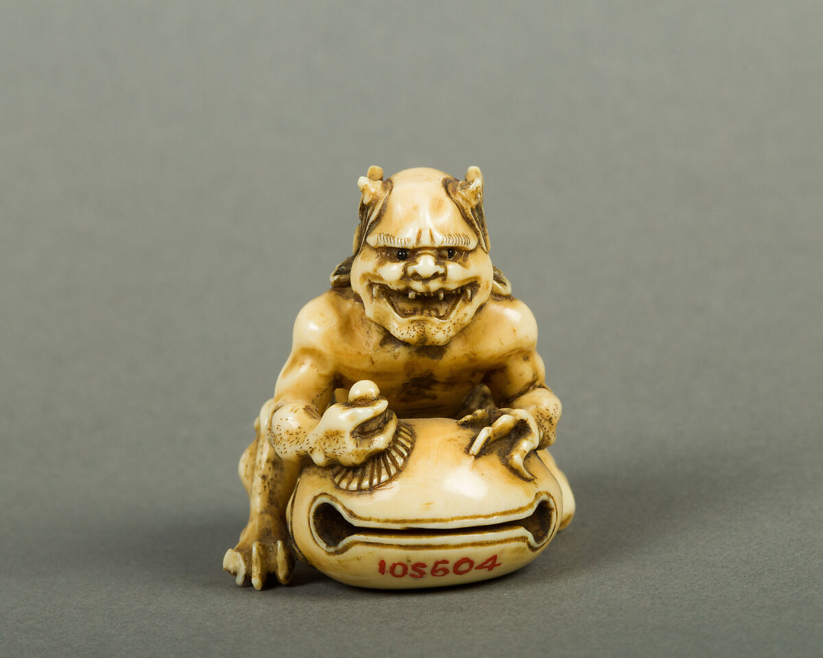 Netsuke of Demon, Ivory, Japan 