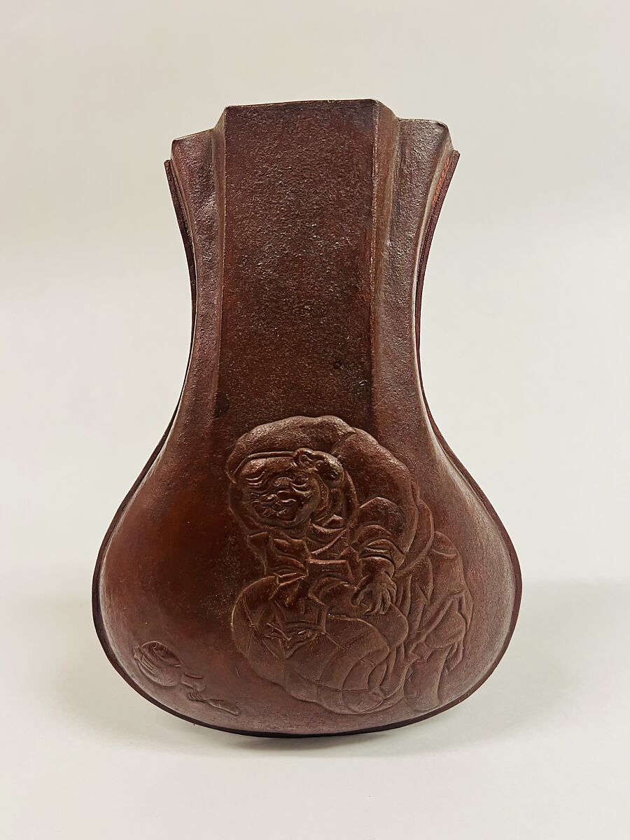 Hanging vase, Hammered iron, Japan