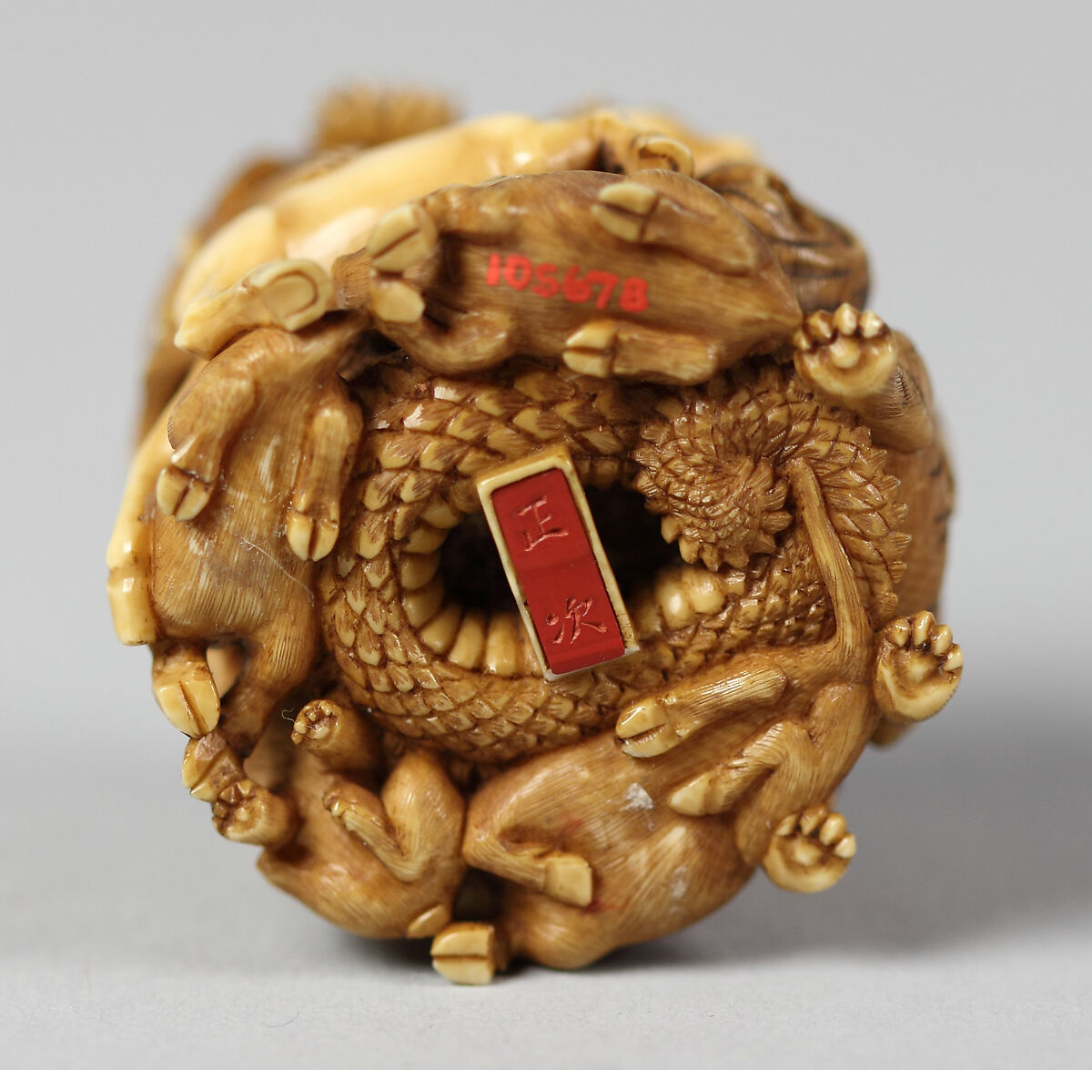 Netsuke of Group of Animals, Ivory, Japan