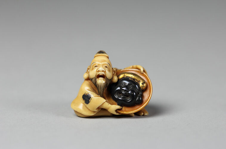 Netsuke of Daikoku with Hotei