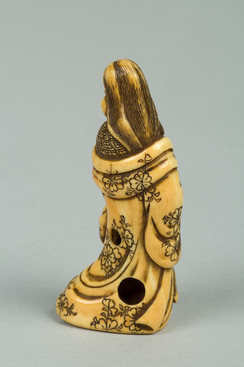 Netsuke of a Woman, Ivory, Japan