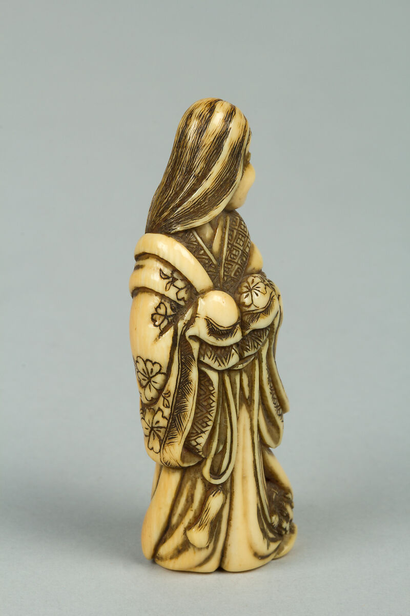 Netsuke of a Woman, Ivory, Japan