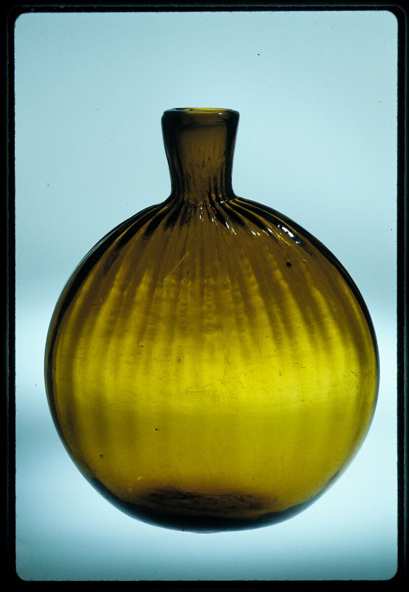 Bottle, Blown molded glass, American 