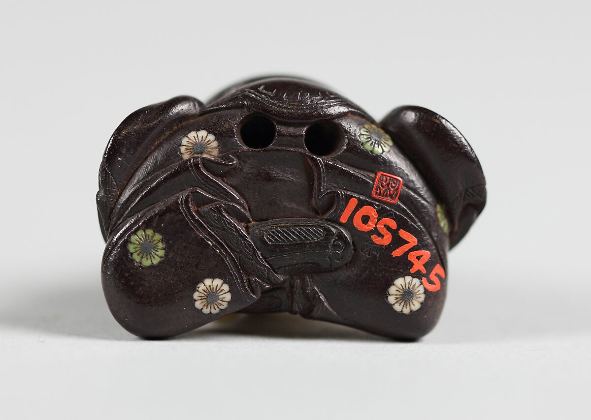 Netsuke of Jurōjin, Wood and ivory, Japan